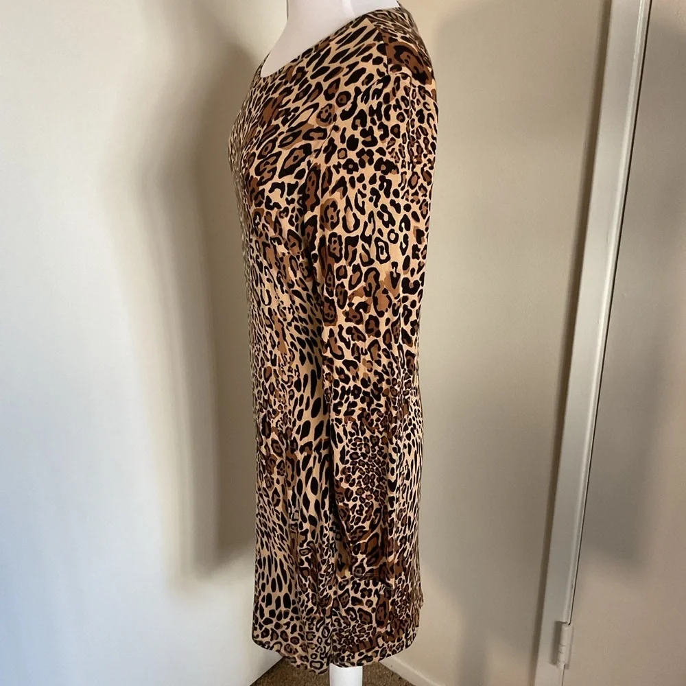 Bar III Women's Cheetah-Print Long-Sleeve Bodycon Dress - Picture 6 of 7